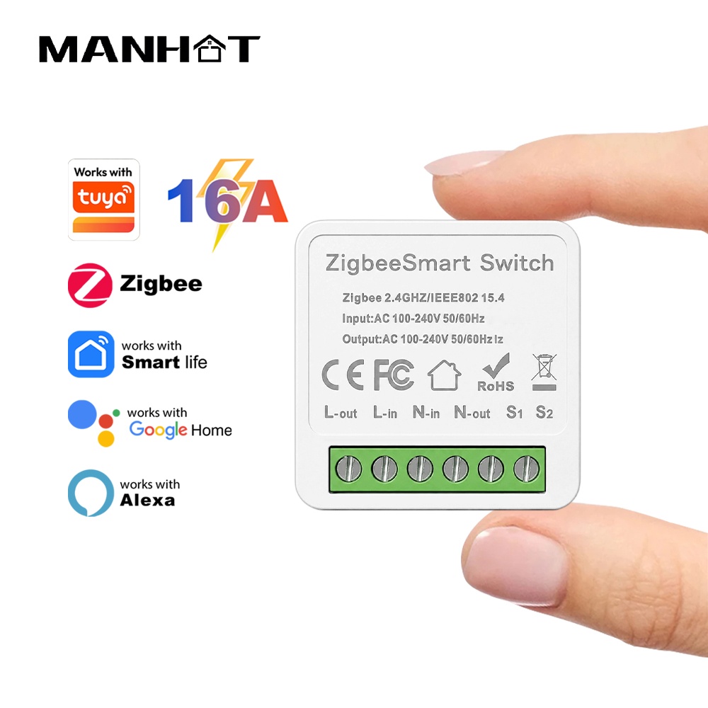 Tuya Smart Switch - Manhot ZigBee 3.0 Switch Module 16A