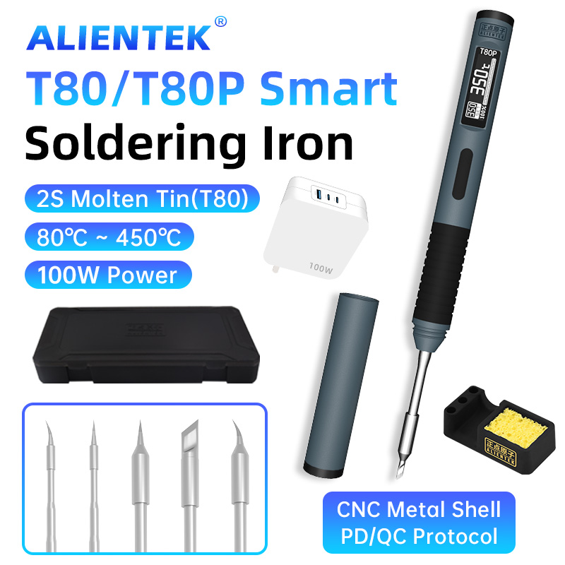 Smart Home Utilities - ALIENTEK T80 Smart Soldering Iron PD