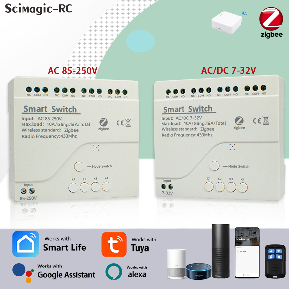 4CH Zigbee Tuya Smart Home Rel - đánh giá và giá Smart Home Assistant