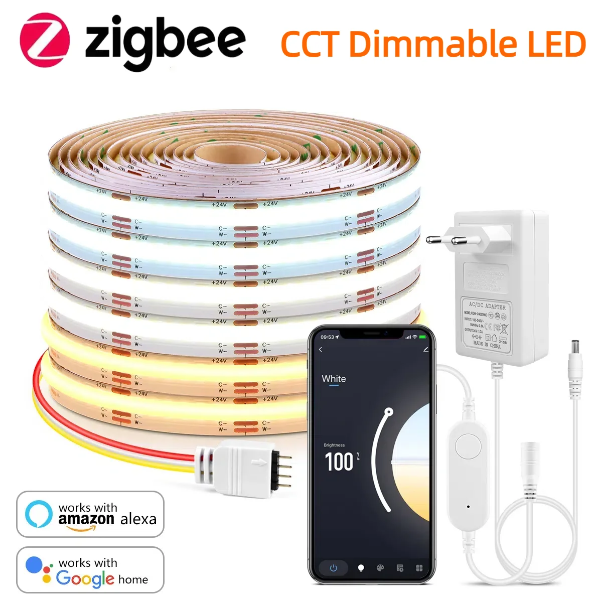 Zigbee 3.0 CCT 2700K-6500K Dim - đánh giá và giá Smart Home For Windows