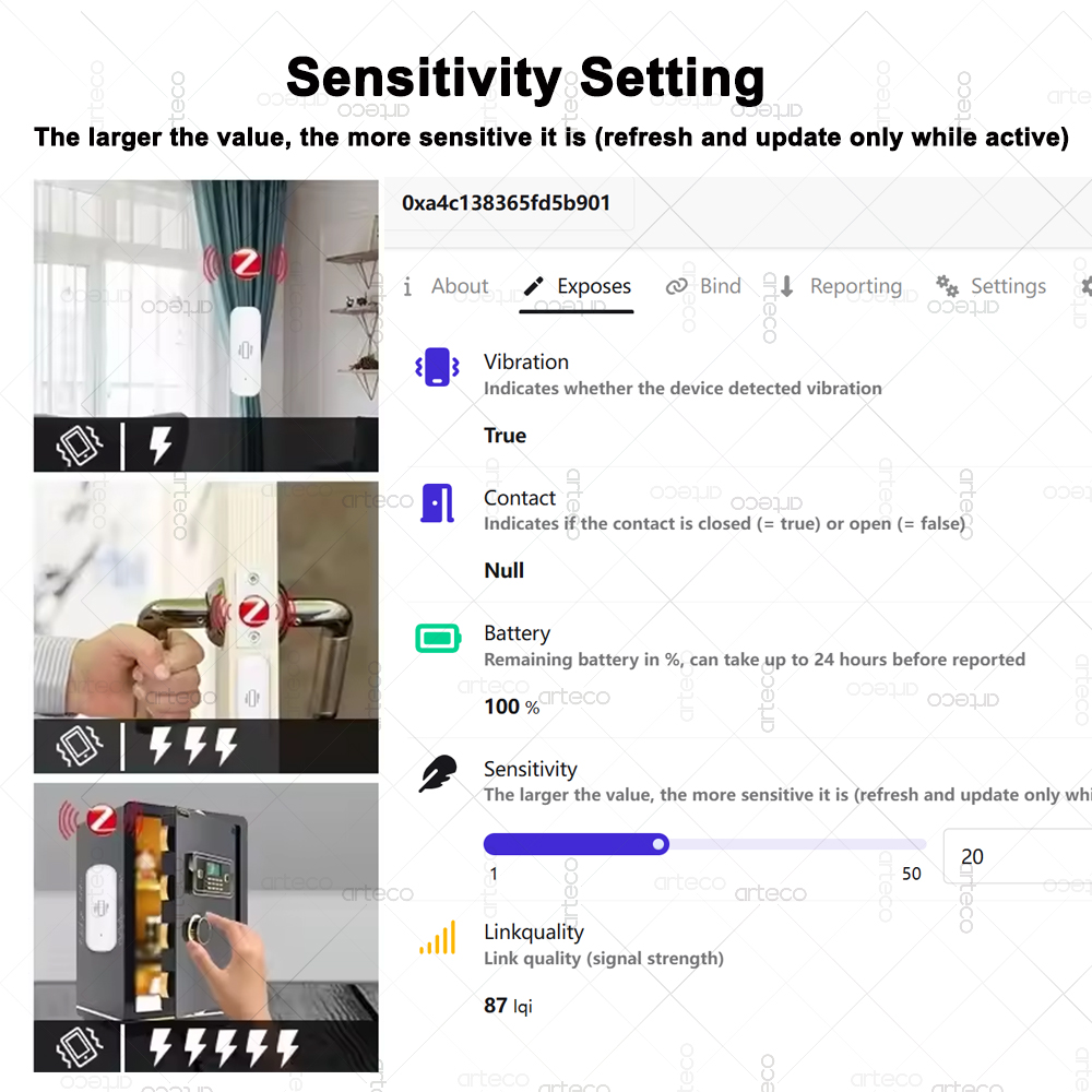 Smart ZigBee 3.0 Vibration Sen - đánh giá và giá Smart Home Assistant