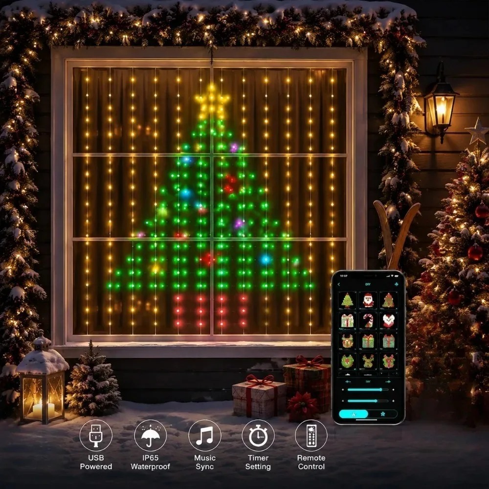 LED Pixel Curtain Lights Bluet - đánh giá và giá Smart Home App