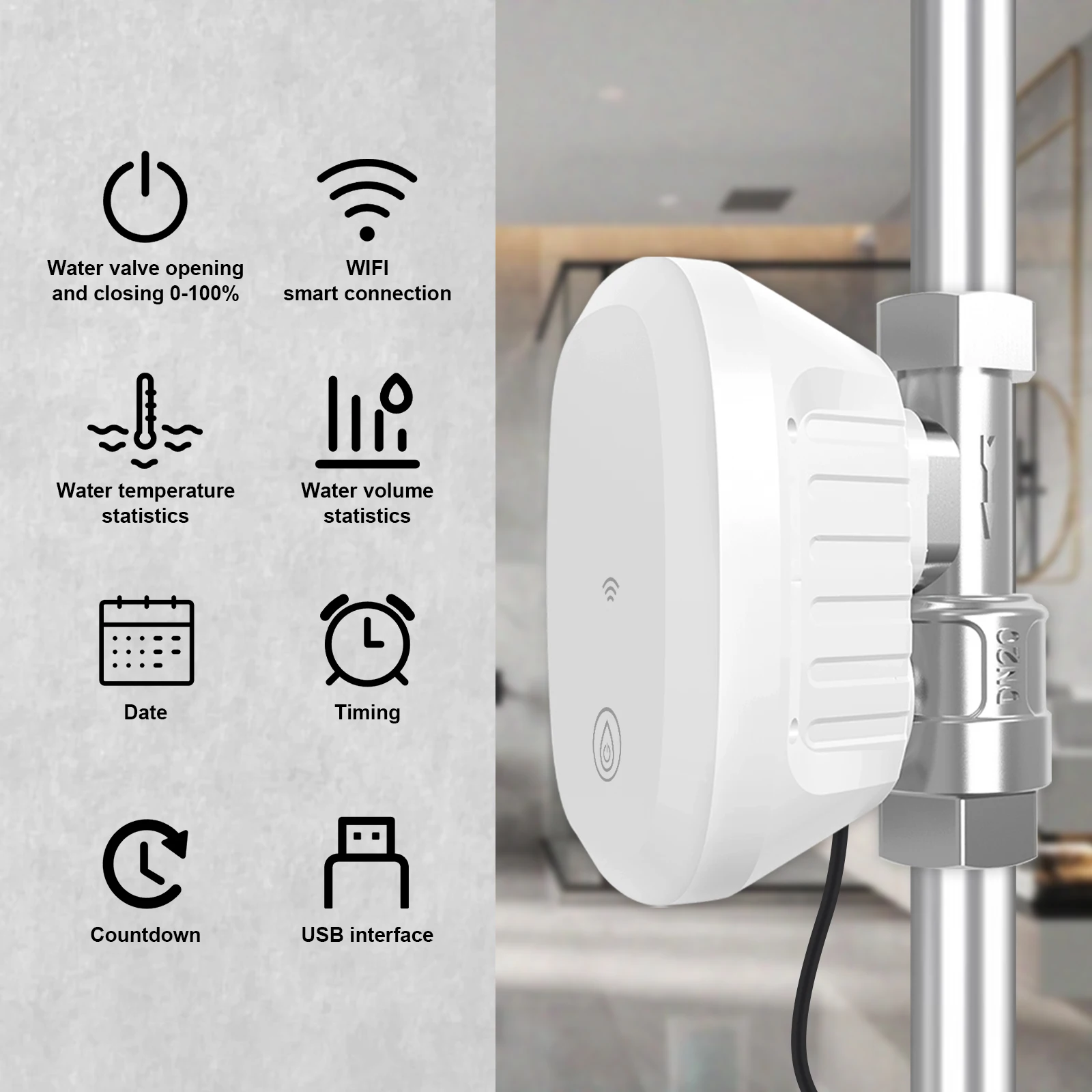 Water Valve WiFi Smart Control - đánh giá và giá Smart Home Assistant