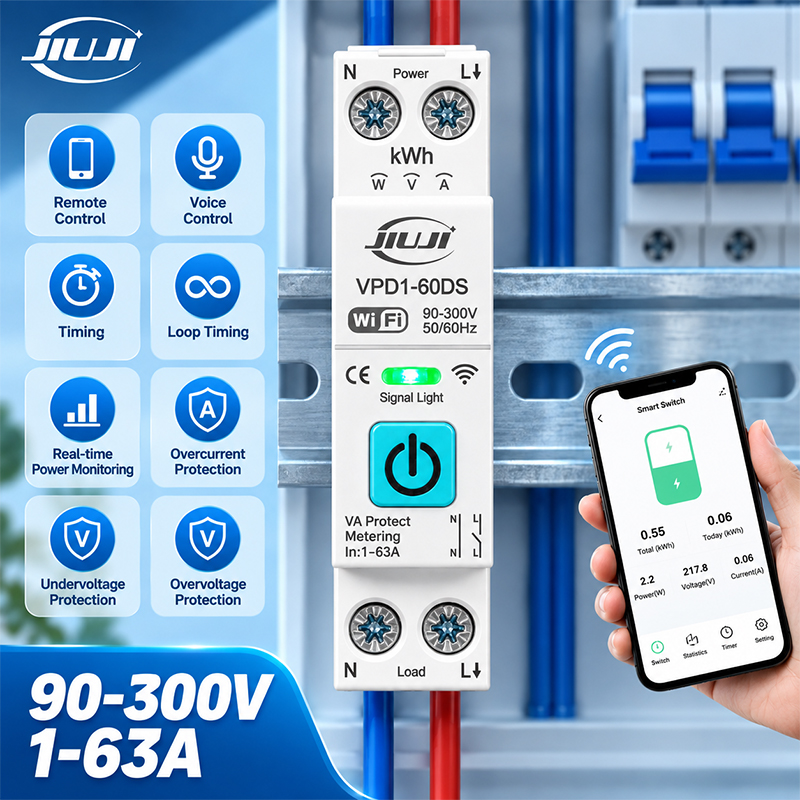 Smart WiFi DIN Rail Switch 1P  - đánh giá và giá Tuya Smart Switch