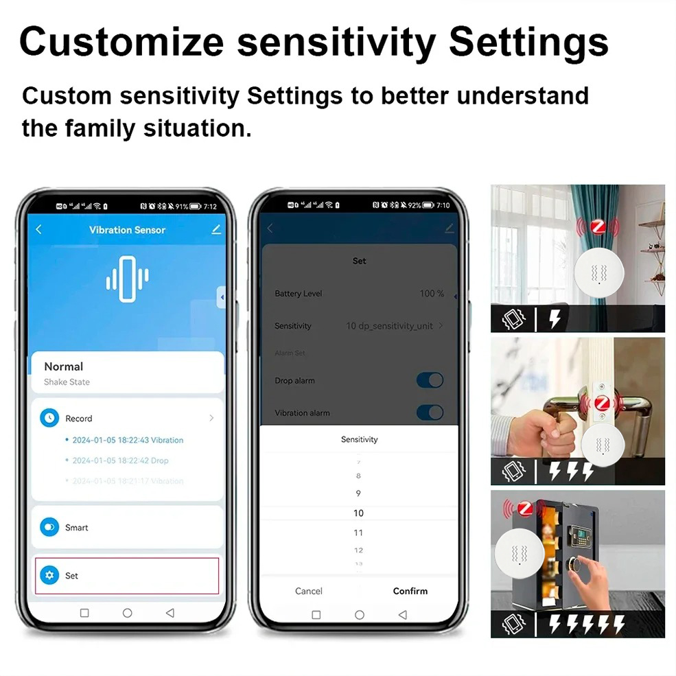 Tuya ZigBee Smart Vibration &  - đánh giá và giá Smart Home Assistant