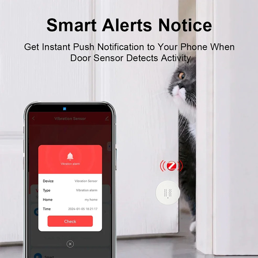 Tuya ZigBee Smart Vibration &  - đánh giá và giá Smart Home Assistant